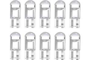 Makergroup T10 194 Miniature Wedge Blue LED Light Bulbs W5W 2825 158 192 168 194 12V for Car Side Marker Lights Dome Map Door Courtesy License Plate 0.5W 10-Pack