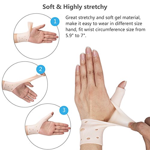 Wrist Support Braces - Gel Wrist Brace for Left and Right Hand | Proven to Relieve Wrist & Thumb Pain from Tenosynovitis, Arthritis, Rheumatism, Carpal Tunnel & More