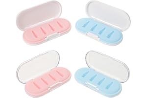 OFFIGAM 4pcs Stylus Tip Organizer Box Transparent and Colored Pen Nib Storage Case for Tablet Accessories