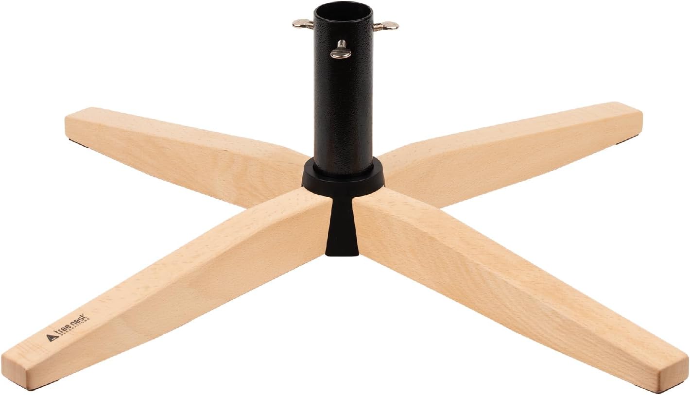 Tree Stands - Tree Nest Christmas Tree Stand for Artificial Tree Christmas Base Holder fits 6ft 6.5ft 7ft 7.5ft 8ft Fake Tree Stable for Xmas Tree Minimalistic(Black, Medium)