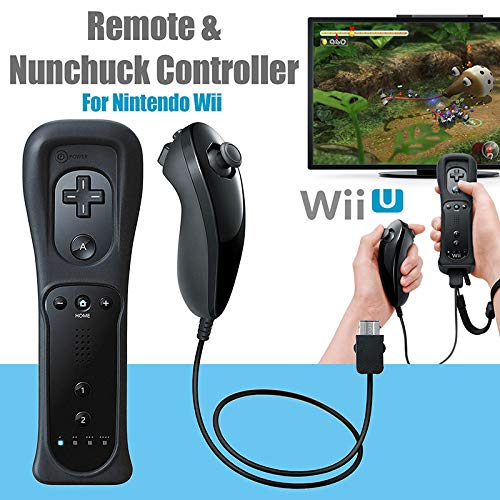 ChamZA Built-in Motion Plus 2 in 1 Wireless Remote Controller Gamepad for Wii/Wii U (Sky Blue)