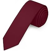 Jacob Alexander Men's Skinny Width 2" Solid Color Tie