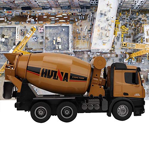 1:14 10 Channels Remote Control Cement Mixer Truck Toy RC Cement Truck Gift Toys, Simulated Mixer Truck for Kids & Children by Toy to Enjoy