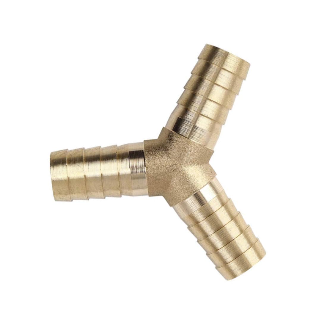 MACHSWON 19mm Brass Hose Barb Fitting Y Shape 3 Way Connector Barbed Splitter Fitting Splicer for Water Fuel Air