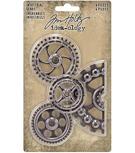 Tim Holtz Idea-ology Metal Mini Gears, 12 per Pack, Various Sizes, Antique Finishes, TH93012 : Arts, Crafts & Sewing