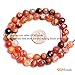 GEM-Inside Fire Agate Gemstone Gem Loose Beads Faceted 8mm Natural Beads Round Crystal Energy Stone Power Beads for Jewelry Making 15