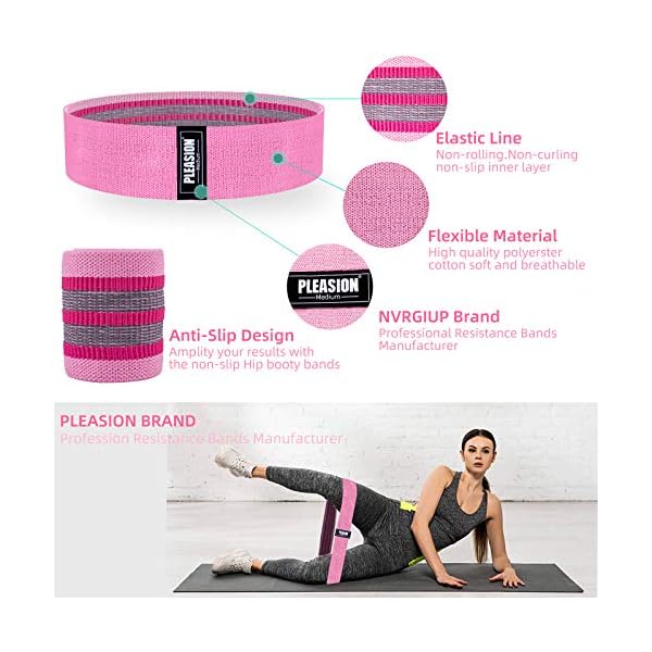 Resistance-Bands-Set-WomenMen-Fabric-Exercise-Booty-Bands-for-Legs-Butt-Non-Slip-Elastic-Fitness-Workout-Bands-for-Home-GymSquatsGluteHipPilates-and-Yoga-Training Resistance Bands Set Women/Men, Fabric Exercise Booty Bands for Legs & Butt, Non-Slip Elastic Fitness Workout Bands for…
