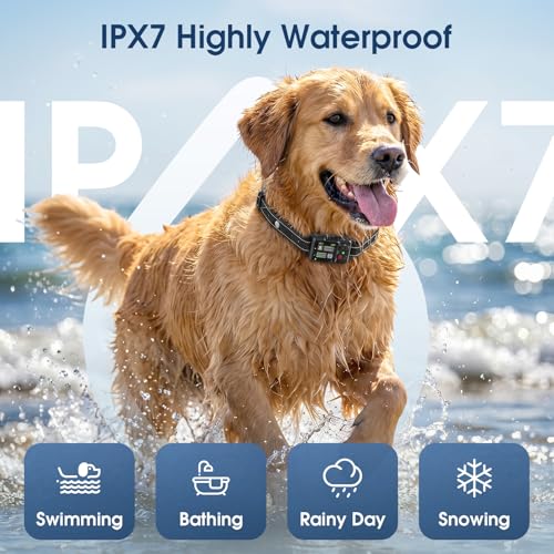 Wireless Dog Fence GPS Dog Collar Pet Containment System,Electric Dog Fence with 4 Modes, Color Screen & AI GPS Signal, Waterproof, Adjustable Radius 33-9999 ft for Outdoor Yards (Dark Color)