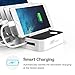 Charging Station - 5-Port USB Charging Dock With Fixed Dividers and Type-C Charge Port for iPhone 5,6,7,8, iPad, 12-inch MacBooks,Samsung Galaxy, Androids, Tablets & More【Type-C Cable provided】