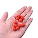 30pcs/Box 12mm Smell Carp Fishing Bait Boilies Eggs / 4 Flavors Floating Ball Beads Feeder Artificial Carp Baits Lure/ Hair Rig (Red-Strawberry)