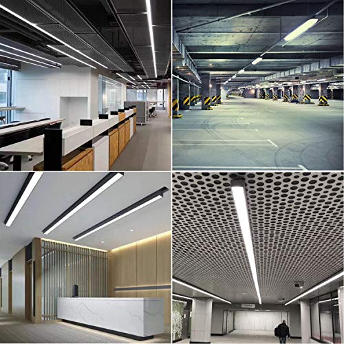 DIKAIDA 6 Pack LED T5 Light Tube, 4FT Integrated Fixture, 18W, 2000Lm, 6500K Super Bright White Ceiling Lamps & Under Cabinet Light with Connecting Cords & On/Off Switch