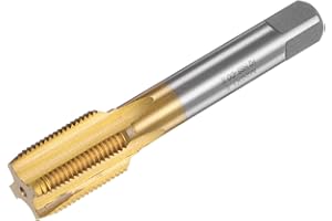 uxcell Straight Flute Taps, M20 x 1.5 Metric Left Hand Titanium Coated M35 Cobalt High Speed Steel Machine Tapping Screw Thre