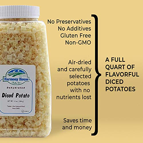 Harmony House Foods Dehydrated Diced Potatoes Dried Potato Pieces