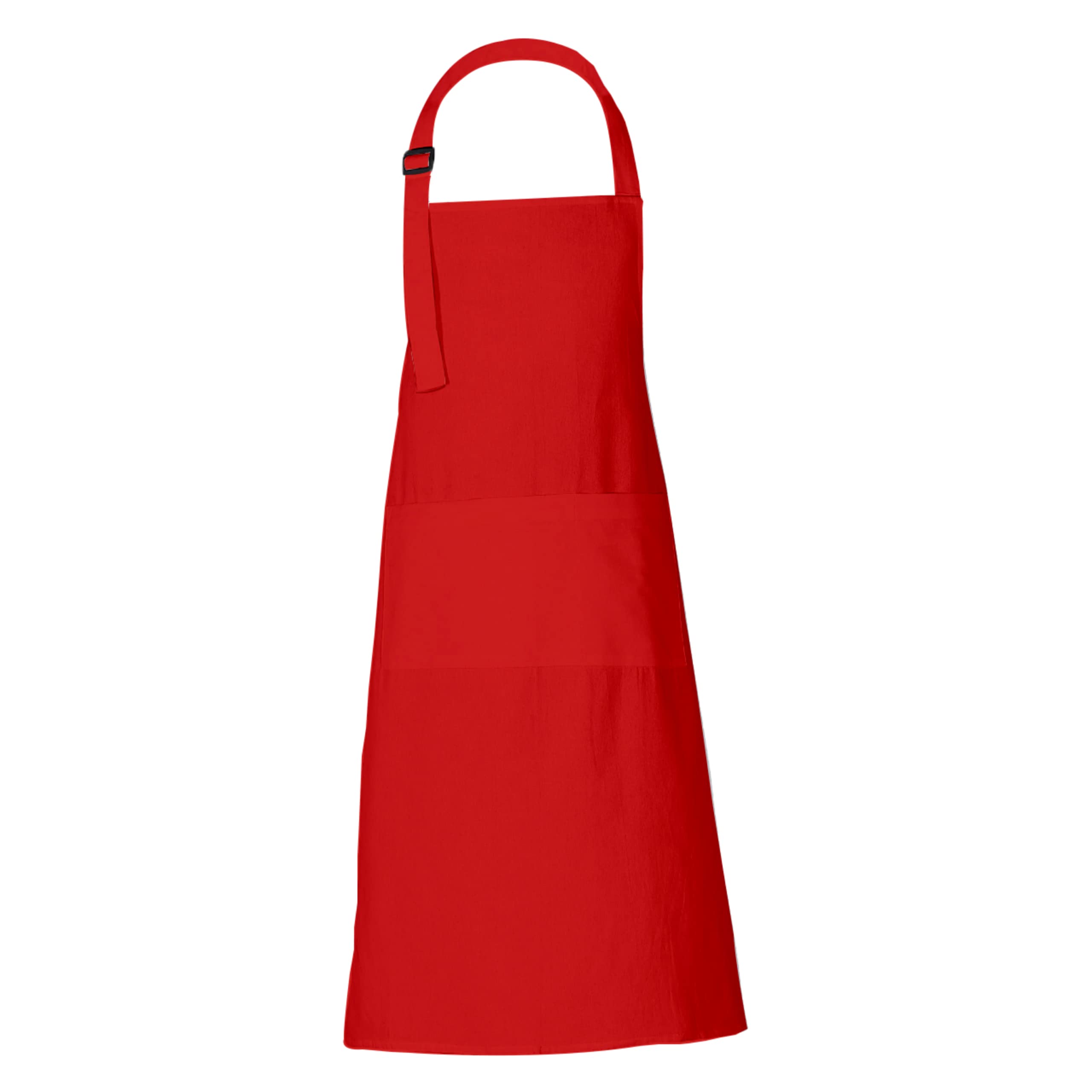 RAJRANG Red Christmas Cooking Apron Cotton with 3 Pockets and Adjustable Neck for Home Kitchen, Baking, Café & Restaurant Use | 68 x 88 cm — image 1