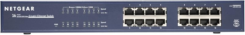 NETGEAR JGS516-200EUS ProSafe 16 Port Gigabit Rackmount Network Switch
