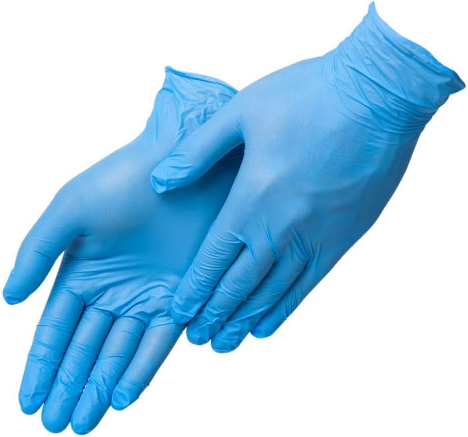 Nitrile Exam Gloves, Medical Grade,Disposable,Food Safe,Non Latex, 4 mil Thickness,Powder Free, Blue color,Convenient Dispenser Pack of 100 (Medium)