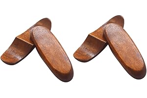 Veemoon 4 Pcs Japanese Style Wooden Chopstick Holder Rack 8.5x2.3cm Chopsticks Fork Stand for Home Dining