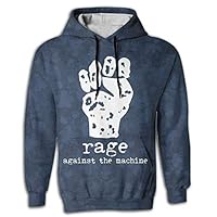 VVGHOPOI Rage Against The Machine Adult Hooded Sweatshirt Full 3D Graphic Printed 2 Pockets Hoodies for Mens