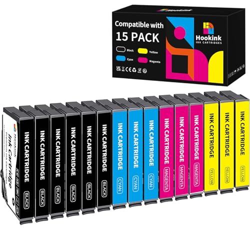 Hookink 603XL Compatible for Epson 603 XL Cartridges for Expression Home XP-2100 XP-2150 XP-2155 XP-3100 XP-3150 XP-3155 XP-4150 Workforce WF-2810 WF-2820 WF-2830 (6 Black 3 3 Cyan 3 Magenta 3 yellow)