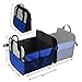 Gigatent Collapsible Trunk Organizer and Storage Bin for Traveling Trucks Vans and all Vehicles - 2 Compartments with Mesh Pockets Heavy Duty Non-Slip Waterproof