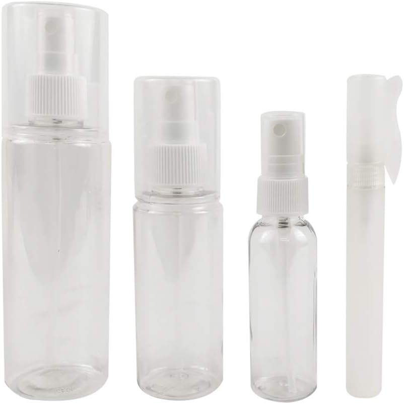 Premium Spray Bottles Multipurpose Travel Makeup Toiletries Refillable Fine Mist Spray Bottle (Standard Size, White) -Combo of 4