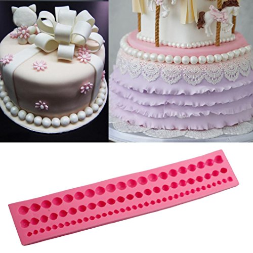 Miklan DIY Bakeware Of Cake Pearl String Paste Bead Clay Mold Fondant Cake Silicone Tool Decor - Thumbnail 4