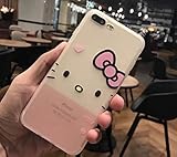 iPhone 7 Plus Soft Case,LuoMing 3D Emboss Cute Cartoon Pattern Slim fit Shock-Absorbing Soft Rubber TPU Skin Cover Case for iPhone 7 Plus (Hello kitty 02)