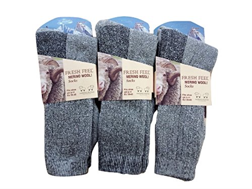 3 or 6 Pairs Mens or Ladies Fresh Feel Merino Wool Soft Warm Socks UK 6-11