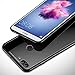 Huawei P Smart Case, Tempered Glass + TPU Bumper Full Body Protection Shockproof Cover Case Drop Protection for Huawei P Smart/Enjoy 7S (Black)