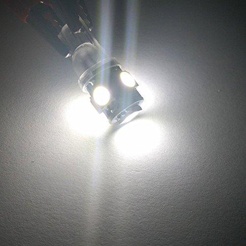  194 T10 W5W 5SMD 5050 Antline 12v LED Light Bulb White 2825 158 192 168 for Car/Motor Interior Dome Parking Side Turn Signal Dashboard License Number Plate Light Bulbs Lamp (pack of 10) 