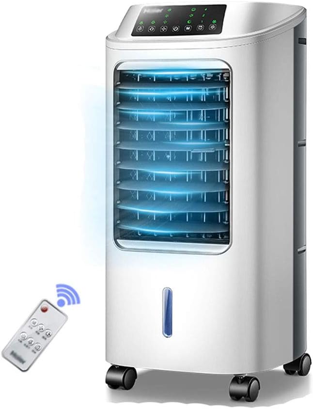 Air Conditioners Evaporative Coolers Refrigerator Small Household Dormitory Air Cooler Single Cold Small Cooling Fan Mobile (Color : White, Size : 30.53073cm)