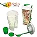 Fresh Salad Container Serving Cup Shaker with Dressing Container Fork Food Storage Bonus Recipes, Use This Bowl for Picnic, Lunch to Go, Made with Plastic Bottle - Eat Healthy -(Set of 2)