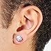 Surgical Stainless Steel Gold Plated Studs Earrings Men Women Round Basket Setting Cubic Zirconia Hypoallergenic Earrings (5MM Gold Plated)