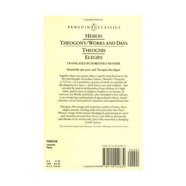 Hesiod and Theognis (Penguin Classics): Theogony, Works and Days, and Elegies - Image 3