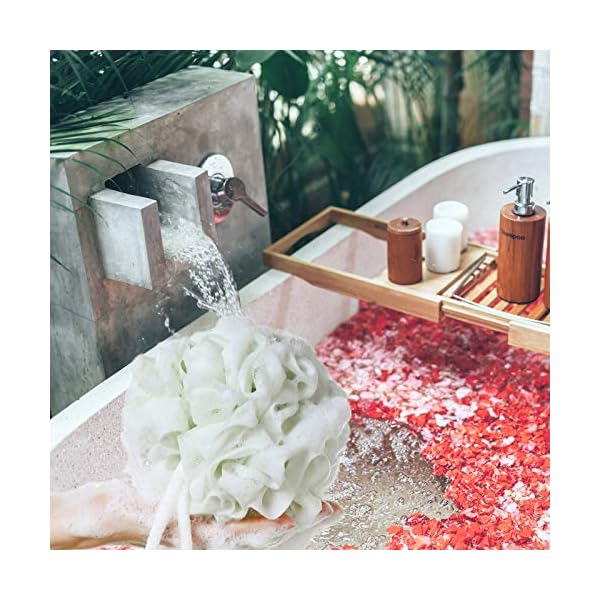 2PCS Shower Puff, Black Bath Sponge Big Full Lather Cleanse 60g/pcs, Pouf Ball for Exfoliate Bathing Accessories by…