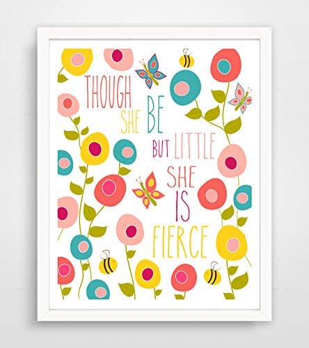 Finny and Zook "Though She be But Little She is Fierce" Paper Print, 14" H x 11" W