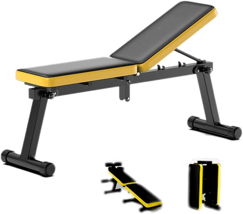 Dumbbell bench Foldable Weight Bench Home Sit-up Exercise Equipment Multi-functional Fitness Chair Flat Bench Press Bench 4-speed Adjustment