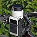 KEMIMOTO Bike Cup Holder, Bike Water Bottle Holder Bicycle Handlebar Drink Holder with Mesh Pockets Phone Bag for Cruiser Bike Scooter Wheelchair 2 Pack