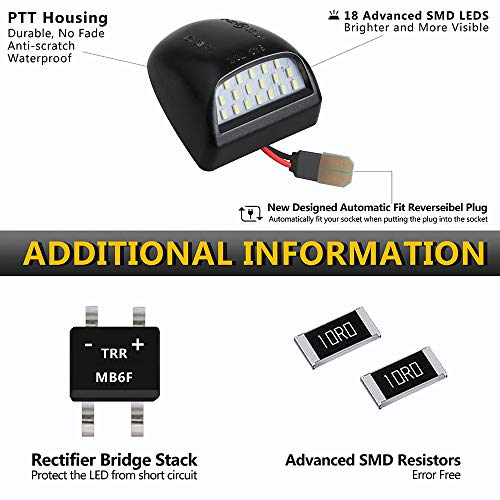 image for MOFORKIT License Plate Light White Compatible with Chevy GMC Pickup Tr