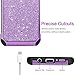 BENTOBEN Galaxy S8 Case, Samsung Galaxy S8 Case, Shockproof Glitter Sparkly Bling 2 in 1 Hybrid Hard PC Shiny Faux Leather Chrome Protective Case for Samsung Galaxy S8 2017 (5.8 Inch), Purple