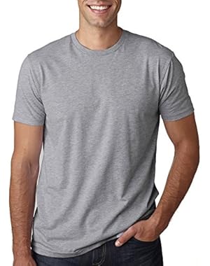 mens Next Level Premium Fitted Short-Sleeve Crew (3600) HEATHER GRAY