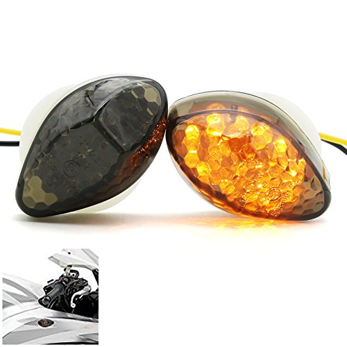 2Pcs Super Bright Smoke Motorcycle Front LED Flush Mount Turn Signal Light Blinker Side Maker Lamp for Honda CBR600RR CBR1000RR CBR600F3 CBR600F4 CBR600 F3 F4 F4I - Thumbnail 5
