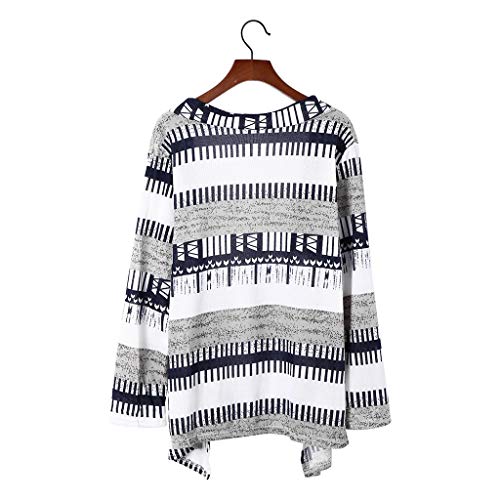 image for Lmx+3f Womens Long Cardigan Sweaters Oversized Striped Open Front Colo