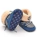 Voberry® Baby Boy Lace Up Stripe Soft Bottom Winter Snow Boots (8-12months, Blue)