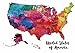 Scratch Off Map USA - Scratch The Silver Foil Of The United States & Reveal Beautiful Watercolor - By Inevitable Imports