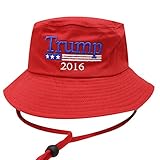 Bd2024 Donald Trump Flag Bucket Hat with String Red