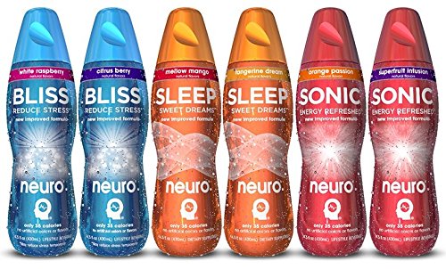 Neuro Nutritional Supplement Drink, Variety Pack, 14.5-Ounce Bottles (Pack of 12)