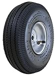 Marathon 4.10/3.50-4" Pneumatic (Air Filled) Hand Truck / All Purpose Utility Tire on Wheel, 2.25" Offset Hub, 5/8" Bearings