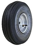 Marathon 4.10/3.50-4" Pneumatic (Air Filled) Hand Truck / All Purpose Utility Tire on Wheel, 2.25" Offset Hub, 5/8" Bearings