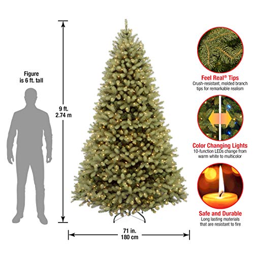 National Tree Company Prelit 'Feel Real' Artificial Full Downswept Christmas Tree, Green